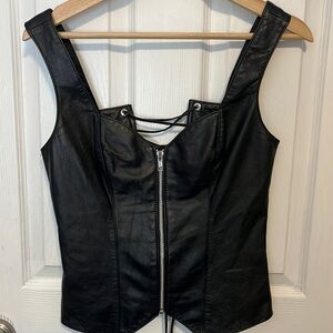 Women’s leather top- stunning!